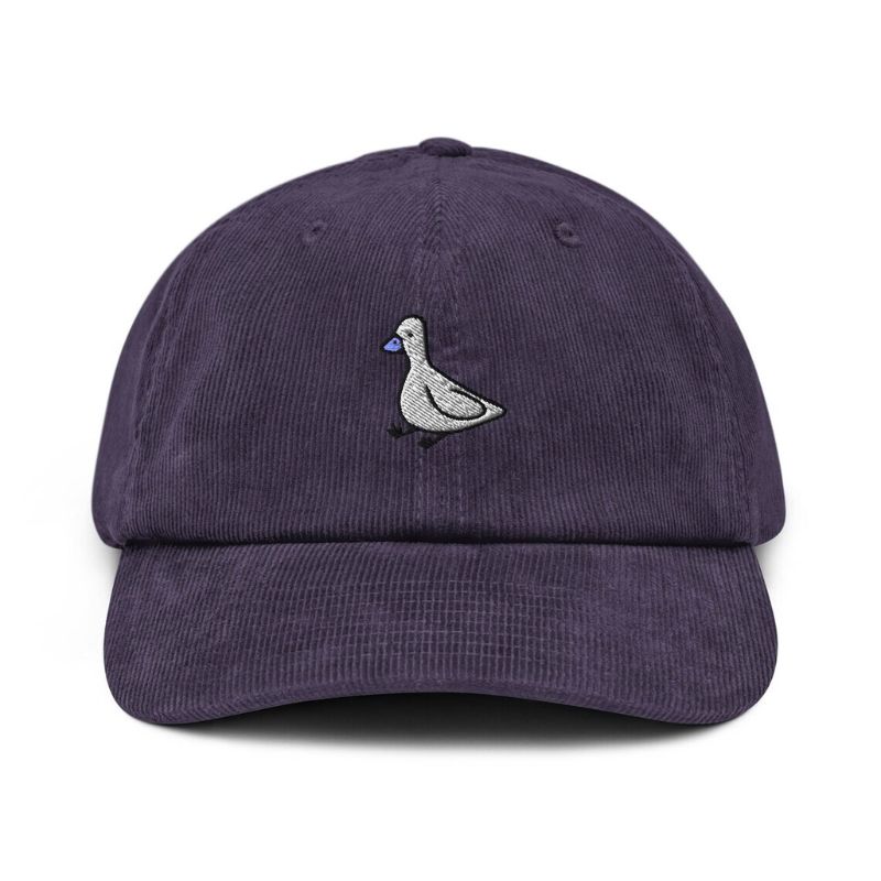 Embroidery Duck Hat Purple Unisex